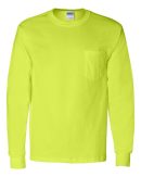 Gildan 2410 Ultra Cotton Long Sleeve T-Shirt with a Pocket - Image 4
