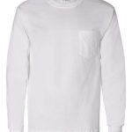Gildan 2410 Ultra Cotton Long Sleeve T-Shirt with a Pocket