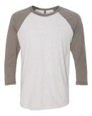 Next Level 6051 Unisex Tri-Blend Three-Quarter Sleeve Baseball Raglan Tee - Image 6