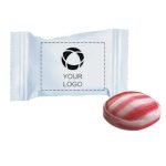 BRANDED CANDIES Individually Wrapped Red Striped Peppermint Case of 1000
