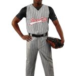 Adult/Youth "Sleeveless Yankee Pinstripe" Button Front Baseball Uniform Set